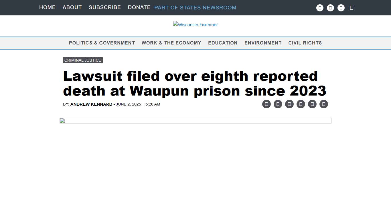 Lawsuit filed over eighth reported death at Waupun prison since 2023 • Wisconsin Examiner